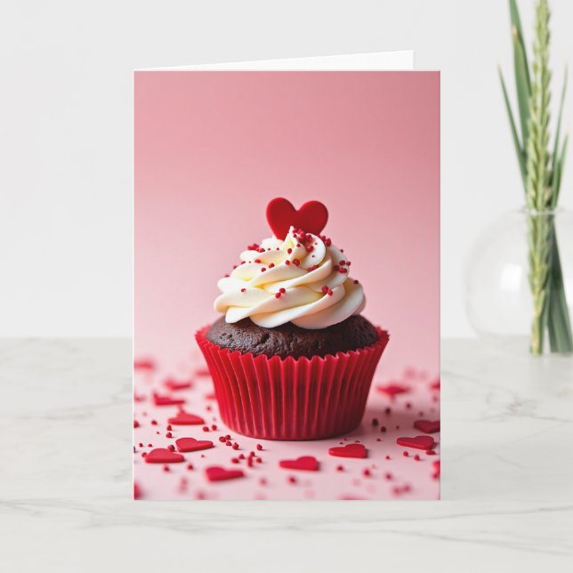 Sweet Heart Cupcake Card (Front)