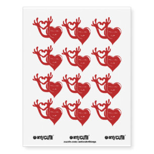 sweet heart funny love icon cartoon temporary tattoos