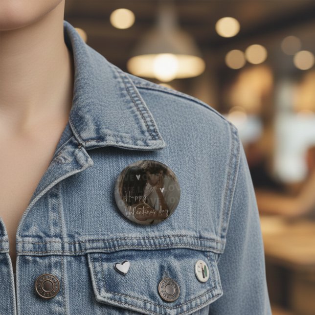 Sweet Heart Happy Valentine Day Romantic Couple  Button (Creator Uploaded)