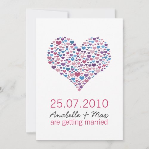 Sweet-Heart Informal Wedding Invite