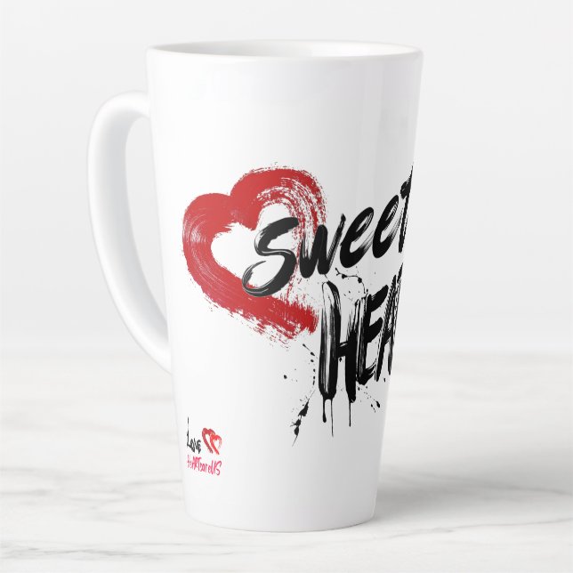 Sweet Heart Latte Mug (Left Angle)