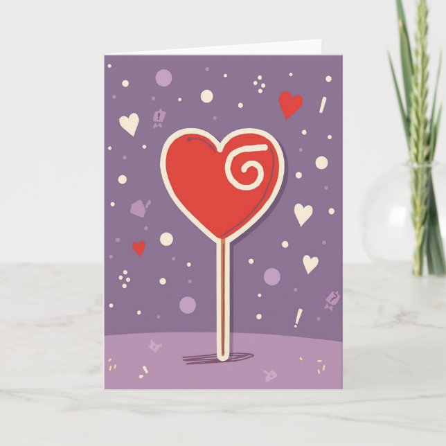 Sweet Heart Lollipop Card (Front)