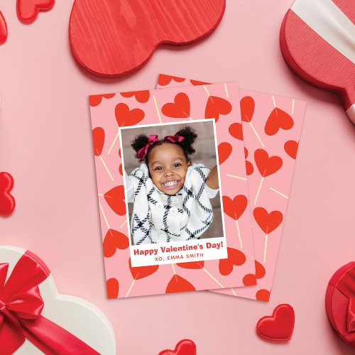 Sweet Heart Lollipops Valentines Day Photo Card