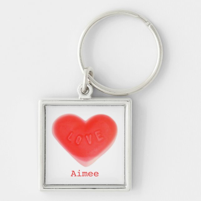 Sweet Heart 'Name' keychain square (Front)