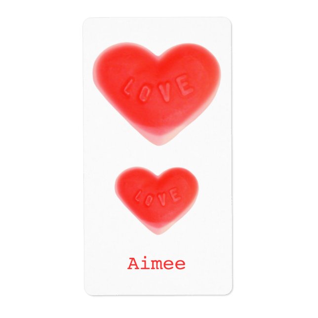 Sweet Heart 'Name'  label (Front)