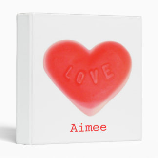 Sweet Heart 'Name' ring binder