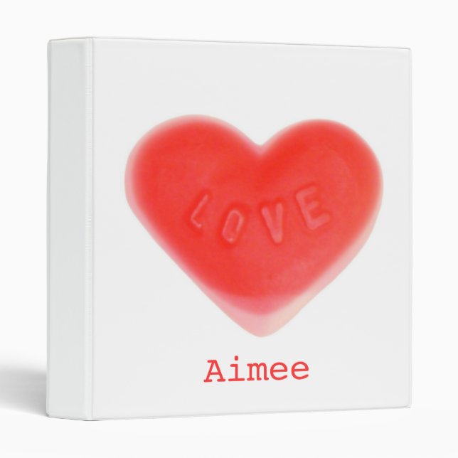 Sweet Heart 'Name' ring binder (Front/Spine)