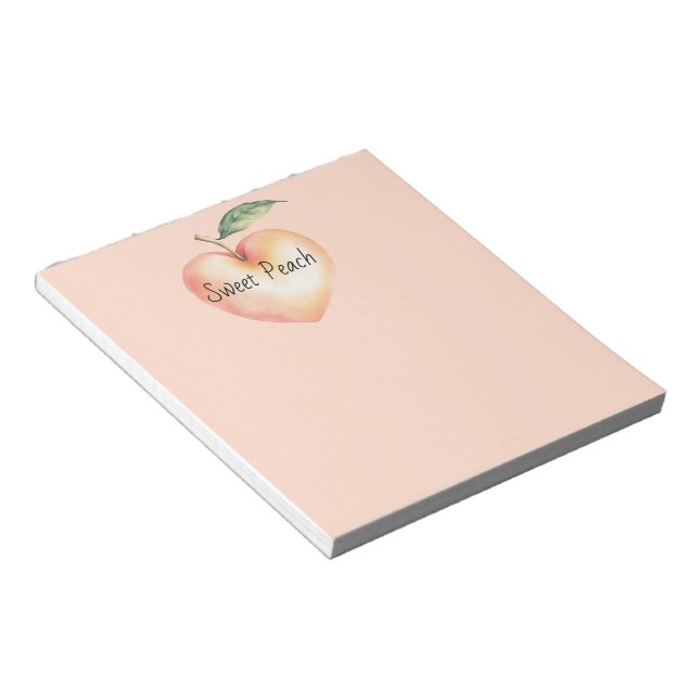 Sweet Heart Peach Notepad (Angled)