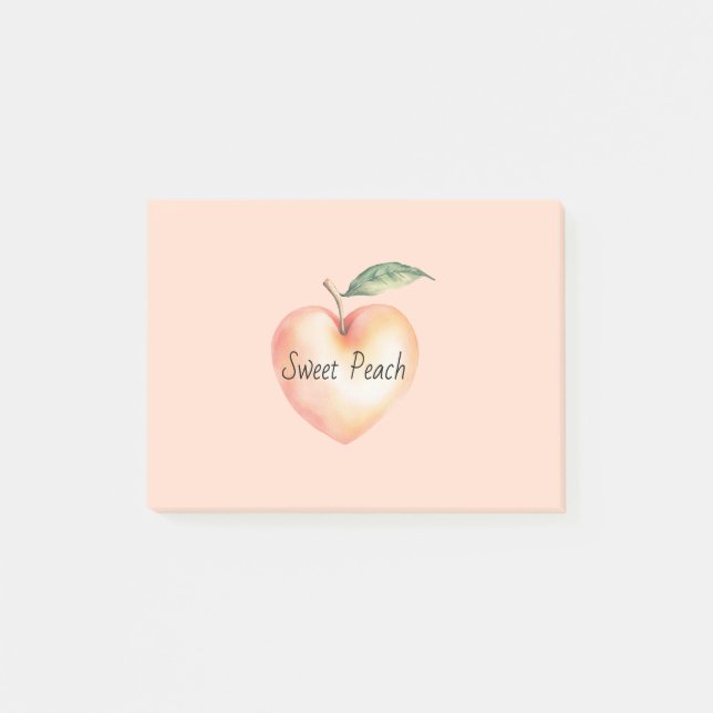 Sweet Heart Peach Post-it Notes (Front)