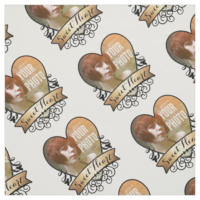 Sweet Heart Personalized Photo Fabric (Swatch)