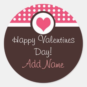 Sweet Heart Personalized Valentine's Day Sticker by jgh96sbc at Zazzle