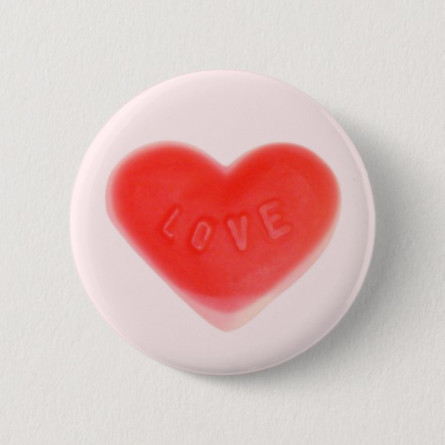 Sweet Heart Pink button round (Front)