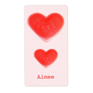 Sweet Heart Pink 'Name'  label