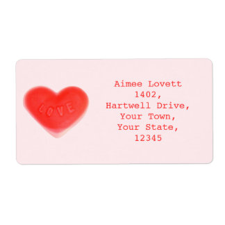 Sweet Heart Pink shipping label