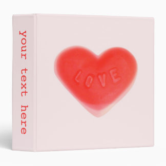 Sweet Heart Pink 'Your Text' ring binder