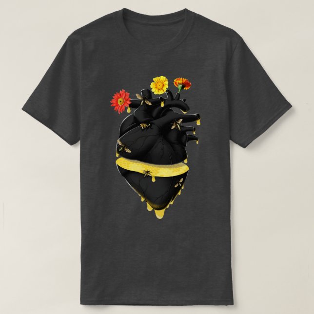 Sweet Heart Save the Bees by Tobe Fonseca T-Shirt (Design Front)