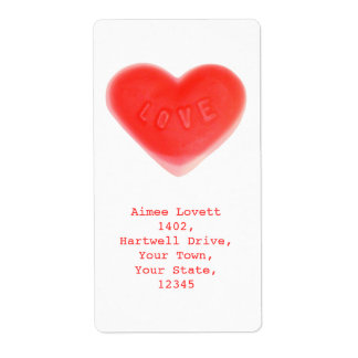 Sweet Heart shipping label portrait