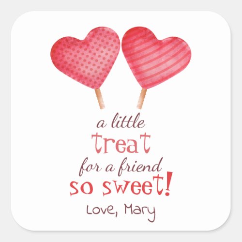 Sweet heart with dots School Treat Favor Sticker