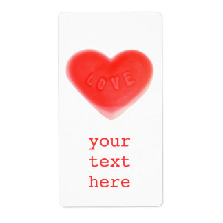 Sweet Heart 'Your Text' label large