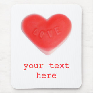 Sweet heart 'Your Text' mousepad
