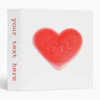 Sweet Heart 'Your Text' ring binder