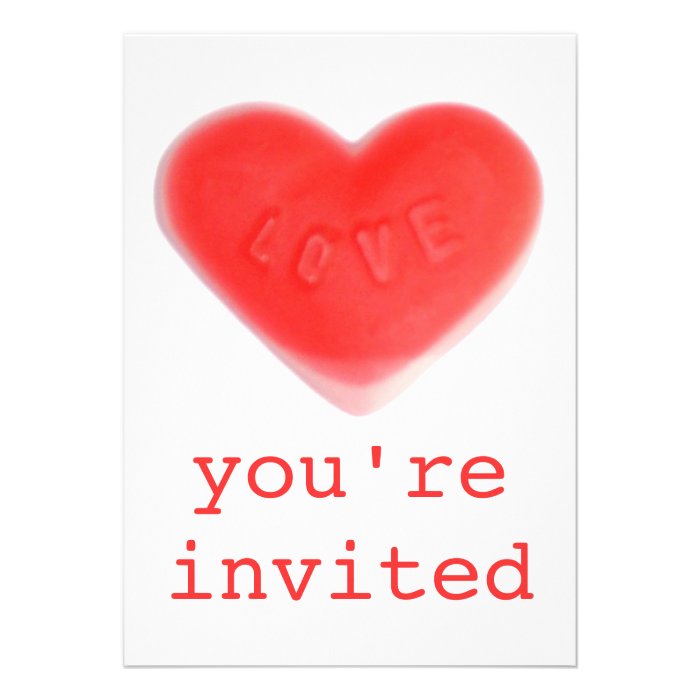 Sweet Heart 'You're Invited' invitation