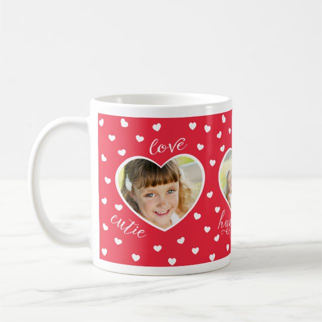 Sweet Hearts 3 Photo Custom Mug (Left)
