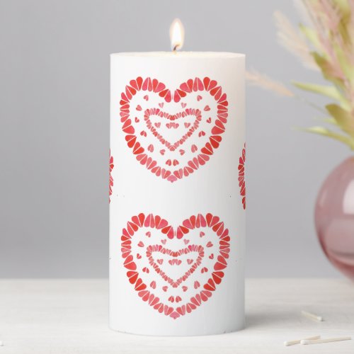 SWEET HEARTS 3x6 Pillar Candle