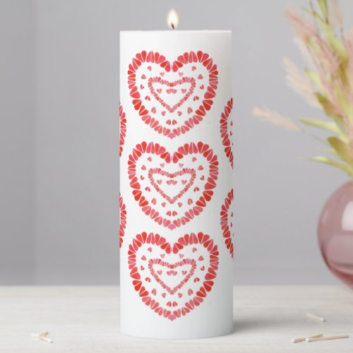 SWEET HEARTS 3x8 Pillar Candle