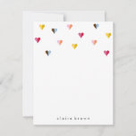 Sweet Hearts A2 Stationery - Multi Color Note Card at Zazzle