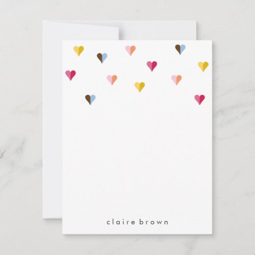 Sweet Hearts A2 Stationery _ Multi Color Note Card