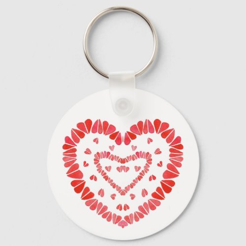 SWEET HEARTS Aluminum Circle Keychain