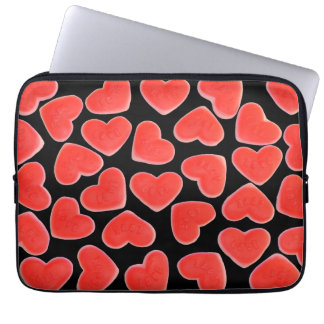 Sweet Hearts Black laptop sleeve