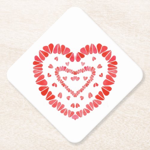 SWEET HEARTS Diamond Paper Coasters