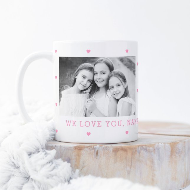 Sweet Hearts EDITABLE COLOR Custom Photo Mug (Creator Uploaded)