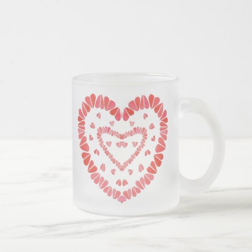 SWEET HEARTS Frosted Glass Mug