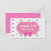 Sweet Hearts Girl's Play Date Card (Front/Back)