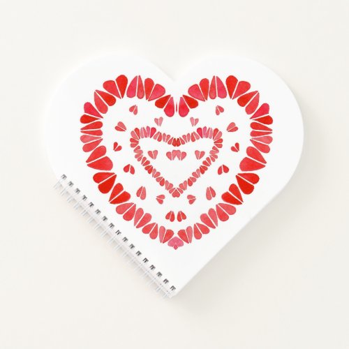 SWEET HEARTS Heart Shape Spiral Notebook