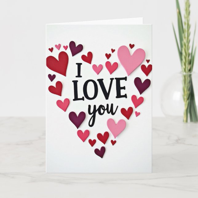 Sweet Hearts I Love You Card (Front)