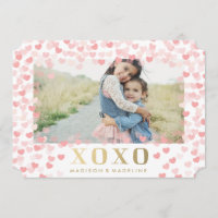 Sweet hearts in White | Valentine's Day Photo Card