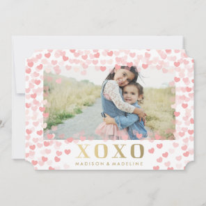 Sweet hearts in White | Valentine's Day Photo Card