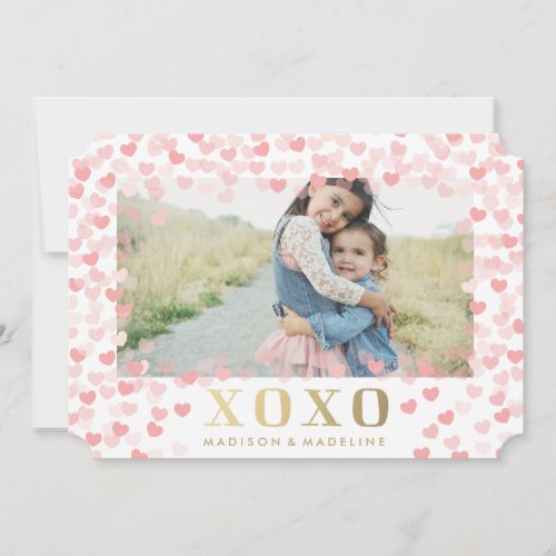 Sweet hearts in White  Valentines Day Photo Card