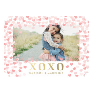 Sweet hearts in White | Valentine's Day Photo Card