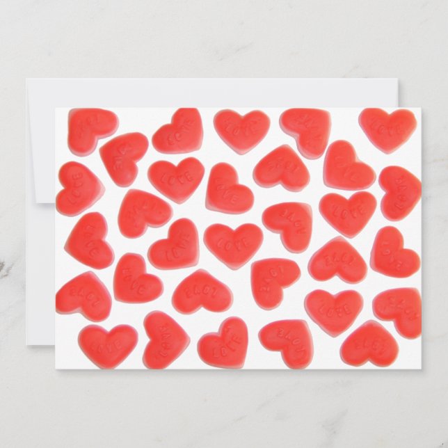Sweet Hearts invitation red (Front)