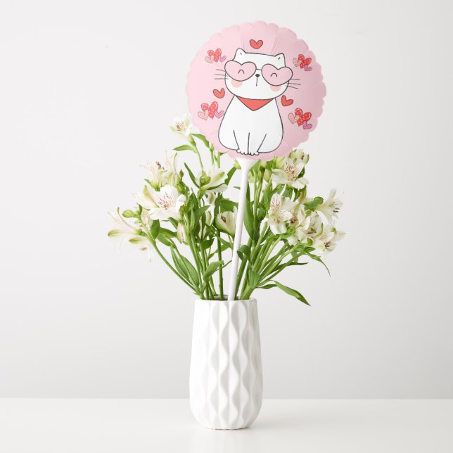Sweet Hearts Kitten, Are You Kitten Me Birthday Balloon (Vase)