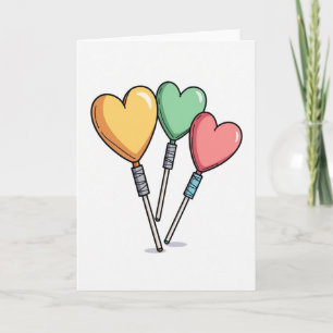 Sweet Hearts Lollipops Card
