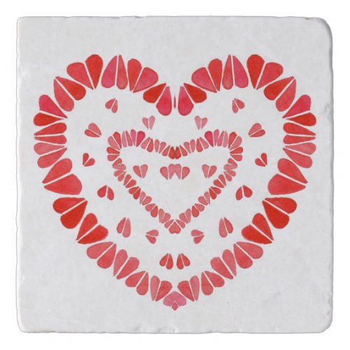 SWEET HEARTS Marble Stone Trivet