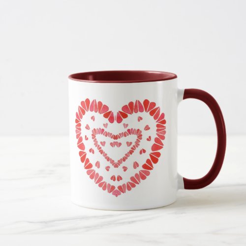 SWEET HEARTS Maroon Combo Mug