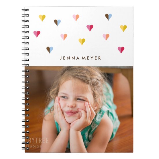 Sweet Hearts - Multi Colored - Photo Spiral Notebook