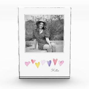 Sweet Hearts NAME PHOTO Love Mothers Day Gift Block